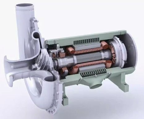 Économie d'énergie élevée Lévitation magnétique Souffleur à soufflage Processus d'aération de soufflage Traitement des eaux usées