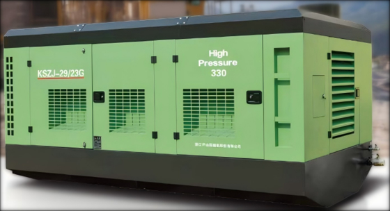 Compresseur d'air à vis pour puits profonds 1,7-3,5 MPa 18-43 m³/min pour forage géothermique